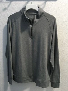 G/FORE Mens 1/4 Zip Long Sleeve Golf Pullover Gray Sz M - Picture 1 of 4