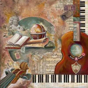 Acento musical y decoración Azulejo Jengibre Cocinero Arte musical GCS076AT - Imagen 1 de 2