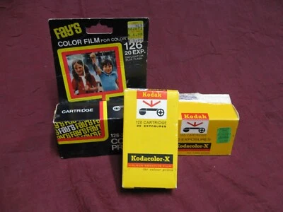 LOTE 3 Películas Color 126-20 Pack Kodacolor-X CX 126-20 Fay's Nuevo CADUCADO AÑOS 70 Foto 1 de 4