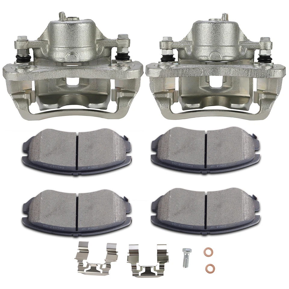 Передние тормозные суппорты с кронштейном керамические колодки для 2007-2010 Hyundai Elantra - Изображение 1 из 1