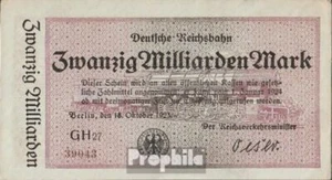Banknoten Berlin 1923 Pick-Nr: S1022 Inflationsgeld der Deutschen Reichsbahn Ber - Bild 1 von 1