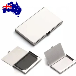 Business Card Holder Case Metal Stainless Steel Multi Magnetic Closing Case - Picture 1 of 10