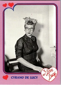 Tarjeta coleccionable 1991 I Love Lucy programa de televisión #65 "Cyrano De Lucy" Lucille Ball - Imagen 1 de 2