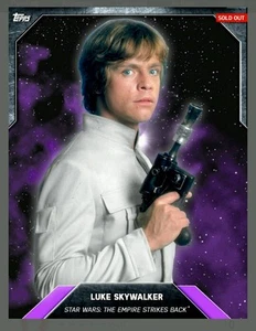 Star Wars Card Trader Luke Skywalker Series 3 Purple Preview Card 700 SWCT - Picture 1 of 2