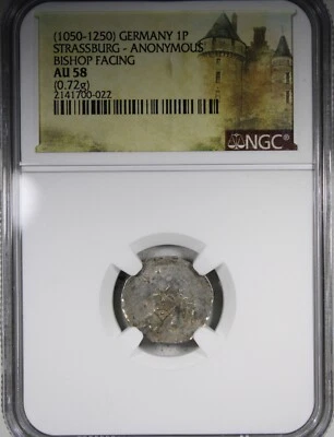 1050 Germany 1P Strassburg Anonymous Bishop Facing NGC AU58 - Image 1 of 2