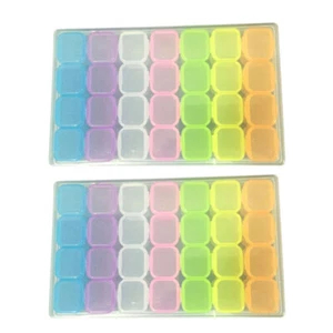 2 Pcs Nail Art Storage Box Supplies Case Small Jewelry Container - Picture 1 of 12