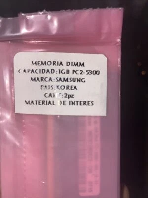 2GB 2x1GB PC2 5300 DDR2-667 SAMSUNG M378T2863QZS-CE6 Desktop Ram Memory Kit - Image 1 of 2