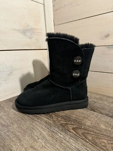 UGG MINI TURNLOCK BLING WOMEN BOOTS SUEDE BLACK US 6 - Picture 1 of 10