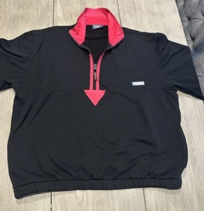 Hind Running Pullover Long Sleeve  Sz Large Black & Pink Arrow 1/4 Zip W Pockets - Picture 1 of 13