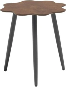 ST1730S Flora Small Side Table, Flower Shape Top, Brown - Picture 1 of 6