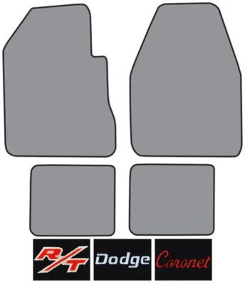Alfombra Dodge Coronet 1966-1970 4 velocidades bucle logotipo alfombrilla 4 piezas Foto 1 de 2