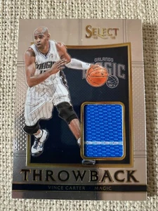 2016 Panini Select VINCE CARTER THROWBACK Game Used Patch Card SP /149πβ - Picture 1 of 3