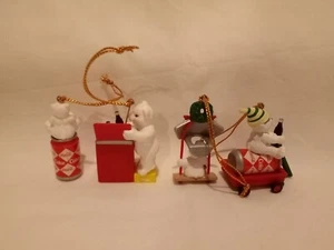 Coke Coca-Cola Miniature Christmas Ornaments 2000 Lot of 4 Trim A Home - Picture 1 of 3