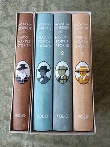 Complete Hercule Poirot & Marple Short Stories Folio Box set Agatha Christie - Picture 1 of 24