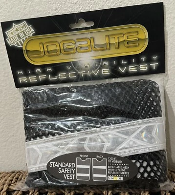 CHALECO PT REFLECTANTE JOGALITE 1200 FT ALTA VISIBILIDAD TALLA GRANDE NEGRO BLANCO NUEVO Foto 1 de 2