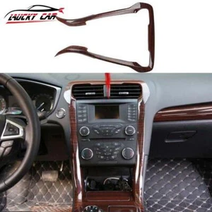 Central Console Navigation Panel Frame Wood Grain For Ford Mondeo Fusion 2017-18 - Picture 1 of 5