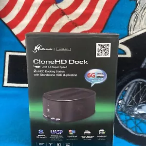 Mediasonic USB 3.0 Super Speed CloneHD Dock HUR2-SU3 Hard Drive SATA HDD - Picture 1 of 9