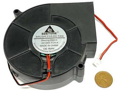 Ventilador Soplador Grande 9733 97mm x 33mm 24V DC Alta Velocidad 2pin Ardilla 90mm 9cm G26 Foto 1 de 2