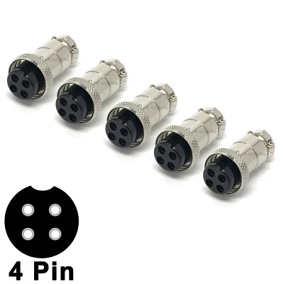 5-Pack 4 Pin Ham CB Radio Microphone Mic Cable Plug Cobra Uniden Midland Galaxy - Image 1 of 3