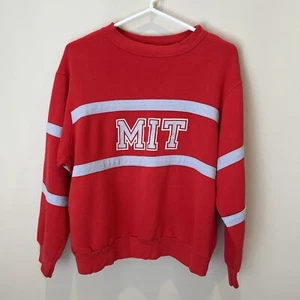 VTG 60s 70s MIT University College Champion Sweatshirt Mens XL Red Gray USA - Picture 1 of 8