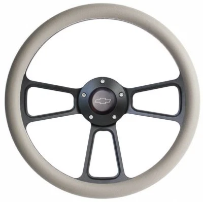 1967-1968 Chevy II/Nova Black & Grey Steering Wheel & Chevy Horn - Full Kit! - Изображение 1 из 3