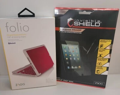 Zagg Folio Apple iPad Mini Bluetooth Keyboard & ZAGG Screen Protector Bundle - Image 1 of 4
