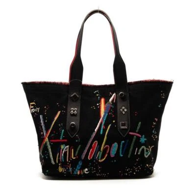 NUEVO Bolso Christian Louboutin Mediano Frangibus Lona Bordada Foto 1 de 4