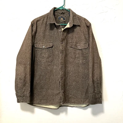 Freedom Foundry XL Brown Heavyweight Cotton Shacket Shirt Jacket Long Sleeve - Image 1 of 4