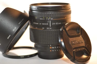 Nikon AF Zoom Nikkor 24-85mm f/2.8-4 D macro FX lens HB-25 for F100 DF D750 D850 - Image 1 of 4