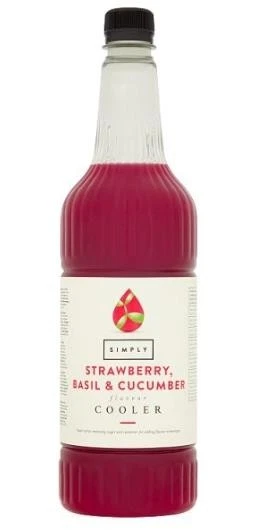 Simply Cooler Syrup 1L – Strawberry, Basil & Cucumber - Image 1 of 1