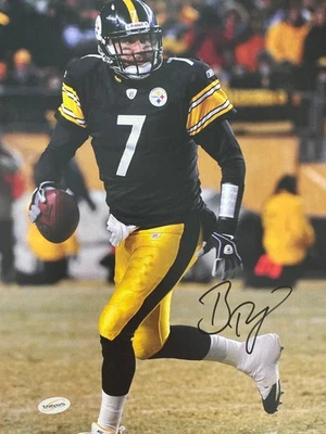 Фотография Бена Ротлисбергера с автографом 11x14 Pittsburgh Steelers сертификат подлинности TSE - Изображение 1 из 3