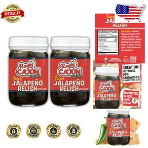 Spicy Sweet Jalapeno Relish 2x15oz All Natural Authentic Cajun Condiment Pack - Bild 1 von 11
