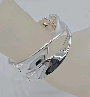 Brazalete Brazalete Robert Lee Morris Tono Plata Escultural Recortado Bisagras - ¡Excelente! Foto 1 de 4