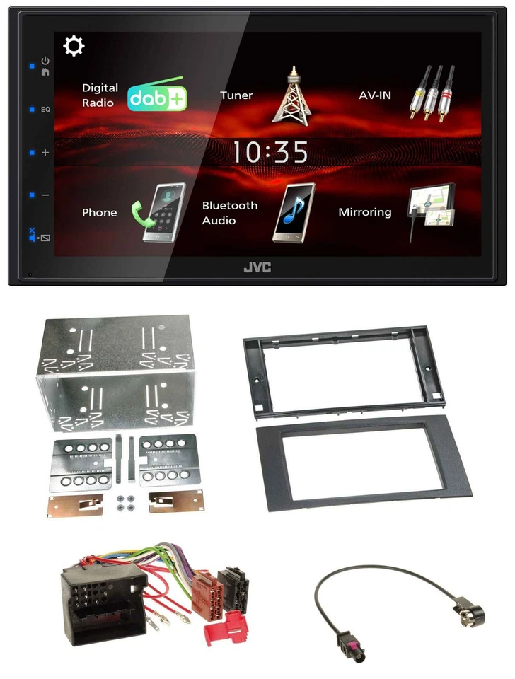 JVC USB Bluetooth MP3 DAB 2DIN Autoradio für Ford Focus C-Max S-Max Galaxy 03-07 - Bild 1 von 4