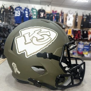 Casco Riddell NFL tamaño completo réplica saludo al servicio Kansas City Chiefs - Imagen 1 de 6