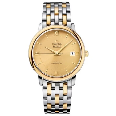 Omega 18K/SS De Ville Prestige Co-axial Chronometer Watch 424.20.37.20.08.001 - Image 1 of 4
