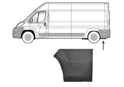 VAN WEZEL Seitenschutzleiste hinten links 0983409 für FIAT Ducato Bus (250, 290) - Imagen 1 de 4