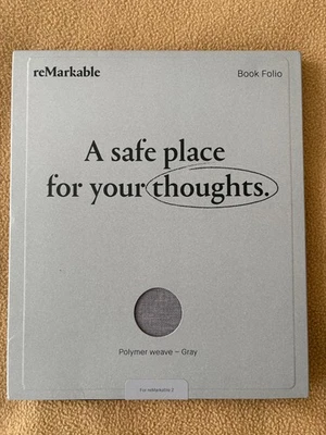 Sealed reMarkable 2 Book Folio, Polymer Weave, Gray, RM314 - Image 1 of 2