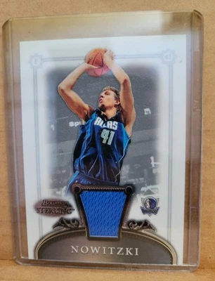 2007 Bowman Sterling Dirk Nowitzki Game Used Jersey Relic #14 - Image 1 of 2