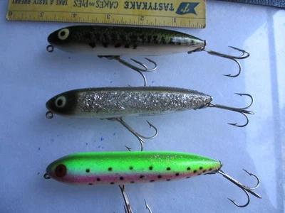 Lote de 2 nuevos Heddon 1/2 oz originales Zara Spook 4 1/4 pulgadas. en la foto Foto 1 de 4