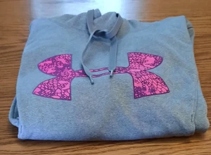 UNDER ARMOUR STORM YOUTH GIRLS SIZE XS GREY & PURPLE PULLOVER HOODIE - Picture 1 of 4
