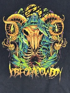 Vintage Job For A Cowboy T-Shirt Small Black 2000s Metalcore Band Rare Hot Topic - Picture 1 of 8