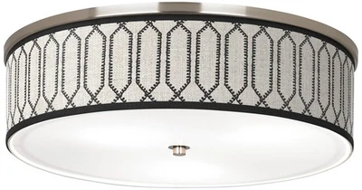 Rustic Chic Giclee Nickel 20 1/4" Wide Ceiling Light - Image 1 of 4