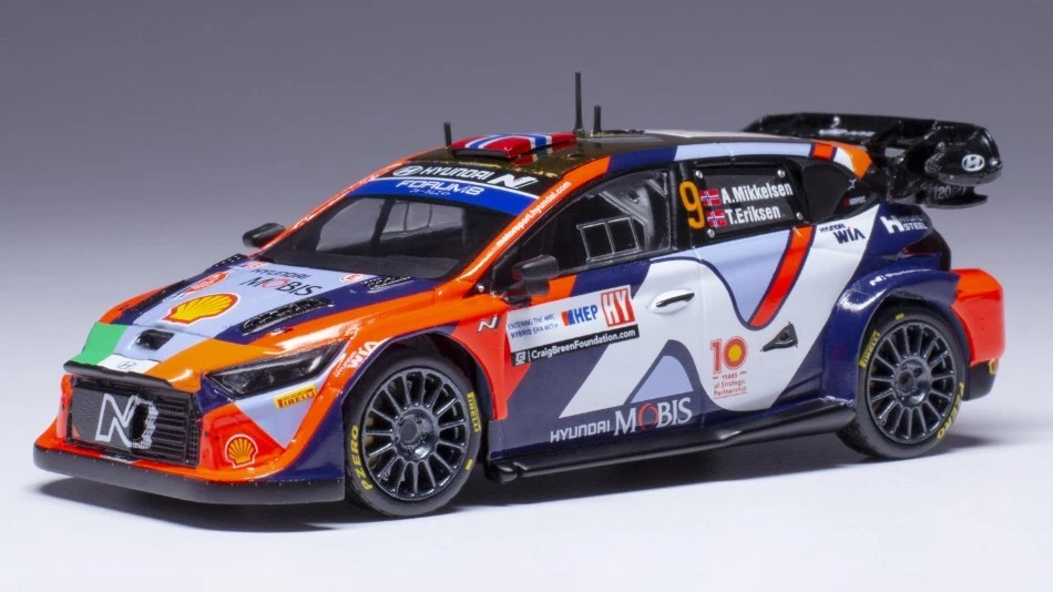 Ixo Model HYUNDAI i20 N WRC N.1 RALLY CROATIA 2022 MIKKELSEN/ERIKSEN 1:43 - Immagine 1 di 1