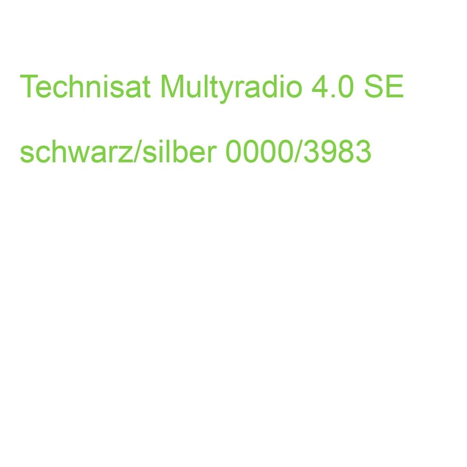 Technisat Multyradio 4.0 SE schwarz/silber 0000/3983 (4019588039834)
