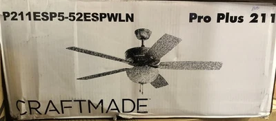 CRAFTMADE Pro Plus 52 in. Indoor Espresso Ceiling Fan - Imagem 1 de 2