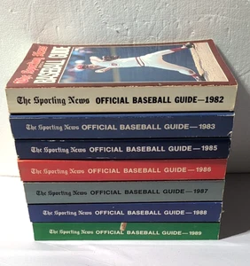 1980's THE SPORTING NEWS BASEBALL GUIDE LOT - 1982 1983 1984 1985 1986 87 88 89 - Picture 1 of 5