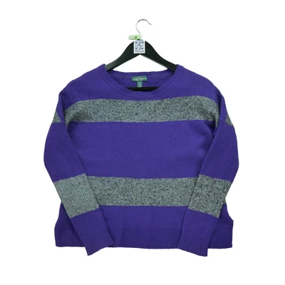 Maglione donna lana e cashmere Ralph Lauren taglia M viola #QWE0006 - Immagine 1 di 4