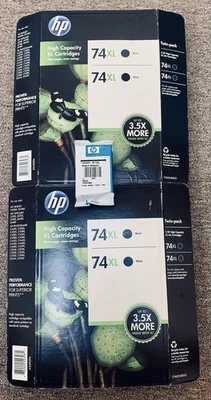Картриджи чернильные подлинные HP 74XL черные высокая текучесть емкость (5) срок годности 2016 - Изображение 1 из 4