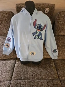 Disney Stitch Mujer’s Azul Cremallera Completa Personaje Sudadera con Capucha Chaqueta L - Imagen 1 de 9